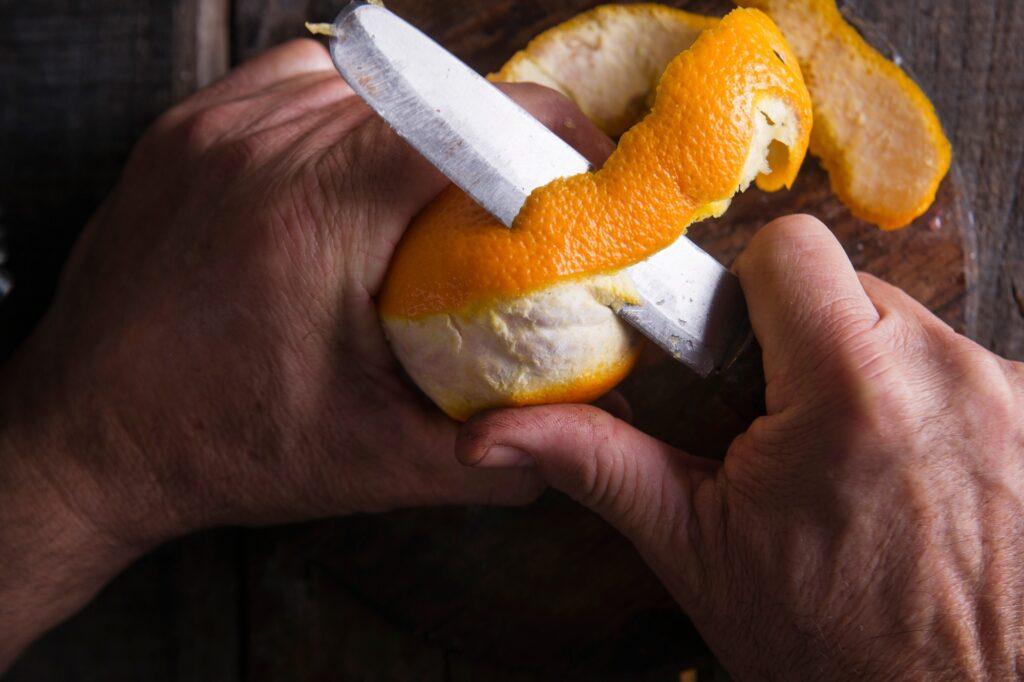 Peel an orange